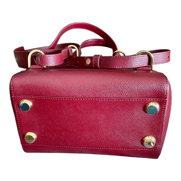 Senreve Mini Maestra Bag Chianti Leather Tote Backpack Crossbody Satchel Red - Picture 8 of 16